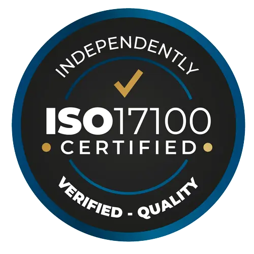 ISO17100 certified