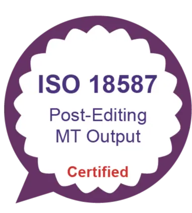 ISO 18587 Translation Services Certified